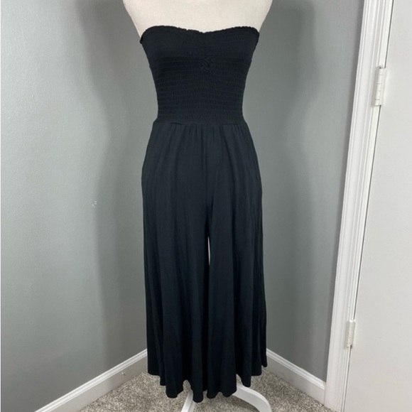 NEW* Aerie Strapless Smocked Wide Leg Jumpsuit - Picture 4 of 6